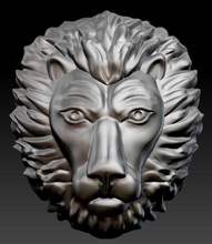 aslan baş iğne şekli heykel model aslanlar hayvan zbrush 3d print model - Mito3D