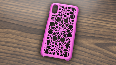 Cas gaine iphone xs fleurs forme d'épingle téléphone intelligent flores funda Carcasa 3d print model - Mito3D
