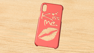 case iphone xs kiss pinshape accesorio smartphone carcasa funda-iphone funda iphone-xs iphone-x beso 3d print model - Mito3D