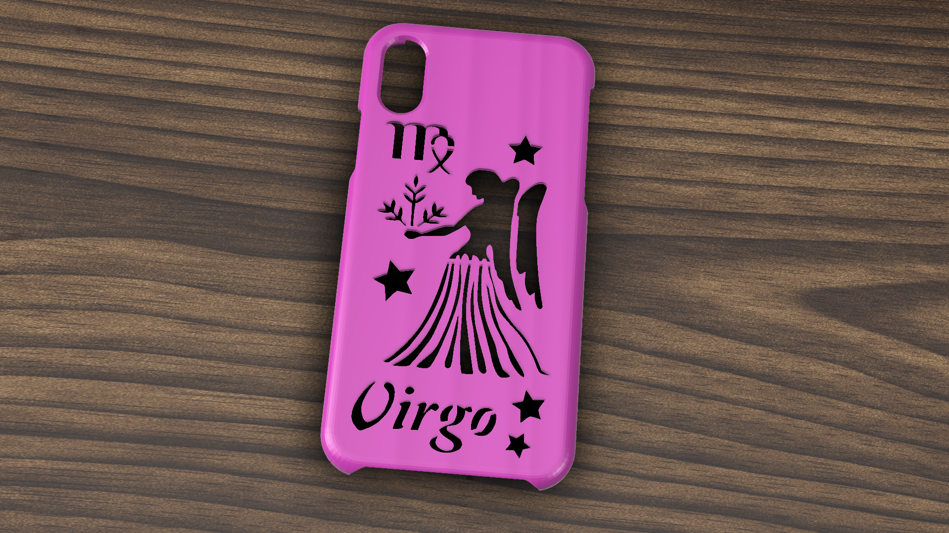 case iphone xs virgo sign pinshape funda funda-iphone carcasa iphone-xs iphone-x zodiaco signo 3D print model - Mito3D