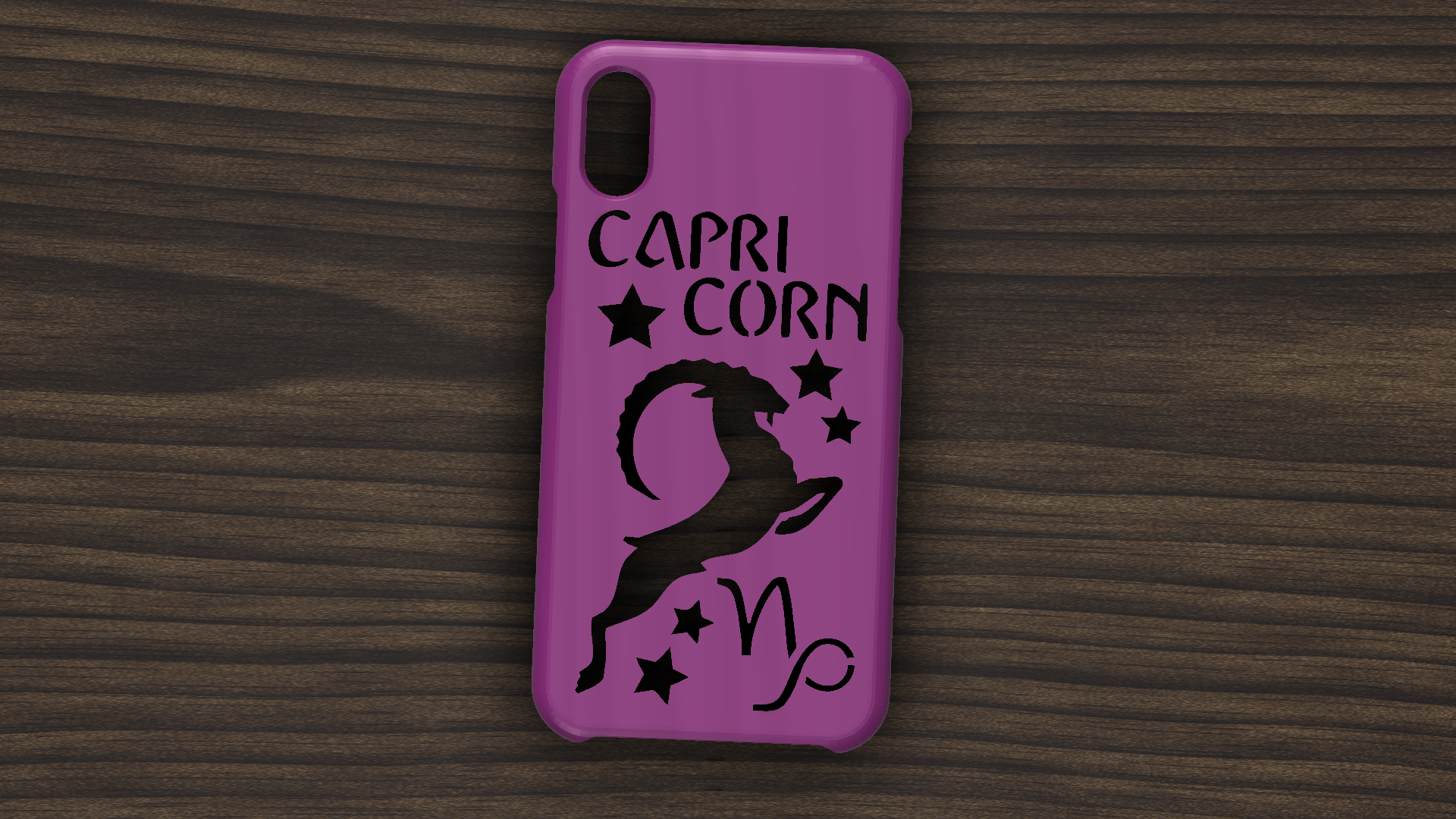 Cas gaine iphone xs Capricorne signe forme d'épingle funda Carcasa capricorne zodiaco signo 3D print model - Mito3D