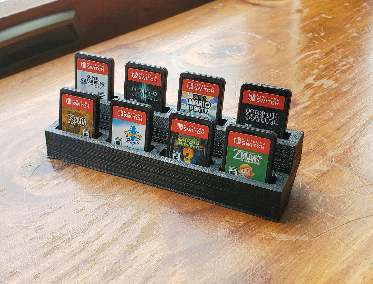 switch game cartridge stand display pinshape nintendo-switch-stand nintendo-switch nintendo 3D print model - Mito3D