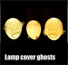 lampada copertina guaina fantasma forma spillo ornato usblamp liting fantasmi paralume Coprilampada 3d print model - Mito3D
