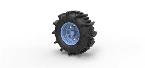 Druckguss Offroad Rad 35 Pinshape skaliert Spielzeug druckbar drucken Fahrzeug Reifen 3d print model - Mito3D