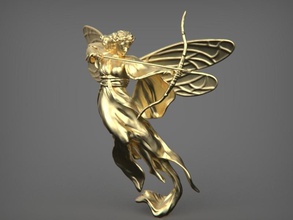 archer déesse forme d'épingle colliers mode gemme bijouterie bijoux 3d print model - Mito3D