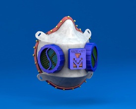 ventech respiratore maschera forma spillo ncov 2019 2 cov sars risorse protezione 19 polvere pandemia n95 militare isolato ospedale gas visiera covid corona cura biodegradabile 3m 3d print model - Mito3D