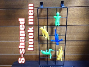 s-shaped hook men pinshape toy dwarfs s-shapedhook 3d print model - Mito3D