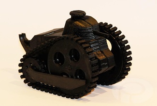 karikatür Dünya Savaşı oyuncak renault ft 17 tankı pinshape PDA kaç çeşit tank sırt izleri rubber3dprinting palmiga yenilik esnek filament 3d print model - Mito3D