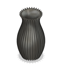 fin vase tall pinshape outdoorsindoorscontest 3d print model - Mito3D