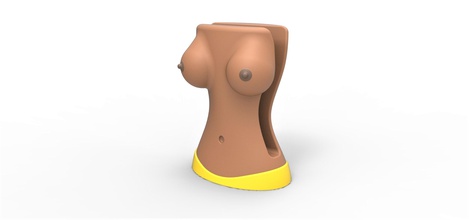 boobs napkin holder pinshape toplesswoman topless women girl fun nepkinholder erotic ero sexy breast chest nude naked tits knoker hooters 3d print model - Mito3D