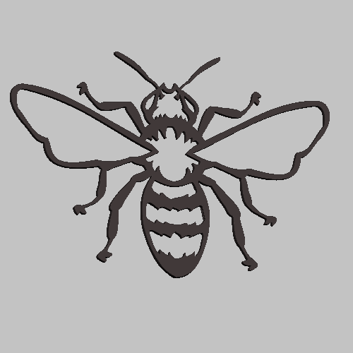 bee stl file pinshape relief cnc 3d insect 3D print model - Mito3D