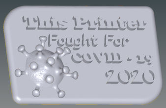impresora luchado COVID 19 forma alfiler gratis modelos corona virus Insignia 3d print model - Mito3D