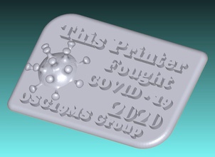 yazıcı kavga kovid 19 iğne şekli hayalini yazdır covid rozeti covid193dprintfiles 3d print model - Mito3D