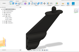 kyosho dbx 1 8 sinistra spoiler titolare supporto forma spillo rc car 3d print model - Mito3D