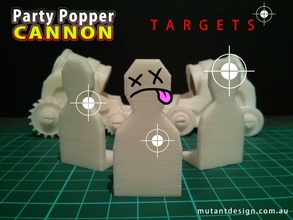 cannon fodder - party popper pinshape projectile artillary gun bb toy target cannon-fodder 3d print model - Mito3D