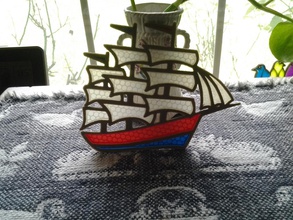summer sails pinshape stained glass 3d print model - Mito3D