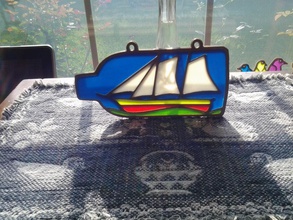 navio garrafa pinshape vitrais 3d print model - Mito3D