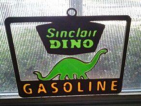 sinclair sign pinshape stained glass 3d print model - Mito3D