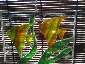 poissons pinshape vitraux 3d print model - Mito3D