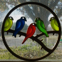 twig uccelli pinshape vetro colorato 3d print model - Mito3D