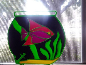 fishbowl pinshape stained glass 3d print model - Mito3D