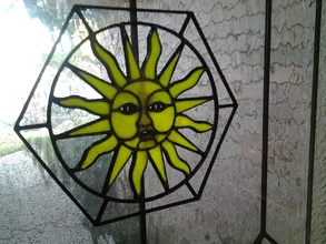 Sonne Glasmalerei pinshape 3d design 3d print model - Mito3D