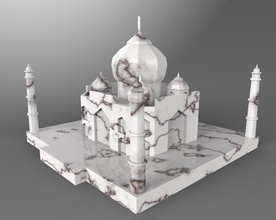 taj mahal poly pinshape asia mausoleum tomb history india taj-mahal low-poly-design-contest 3d print model - Mito3D