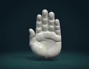 paume main forme d'épingle membre corps doigts anatomie bras 3d print model - Mito3D