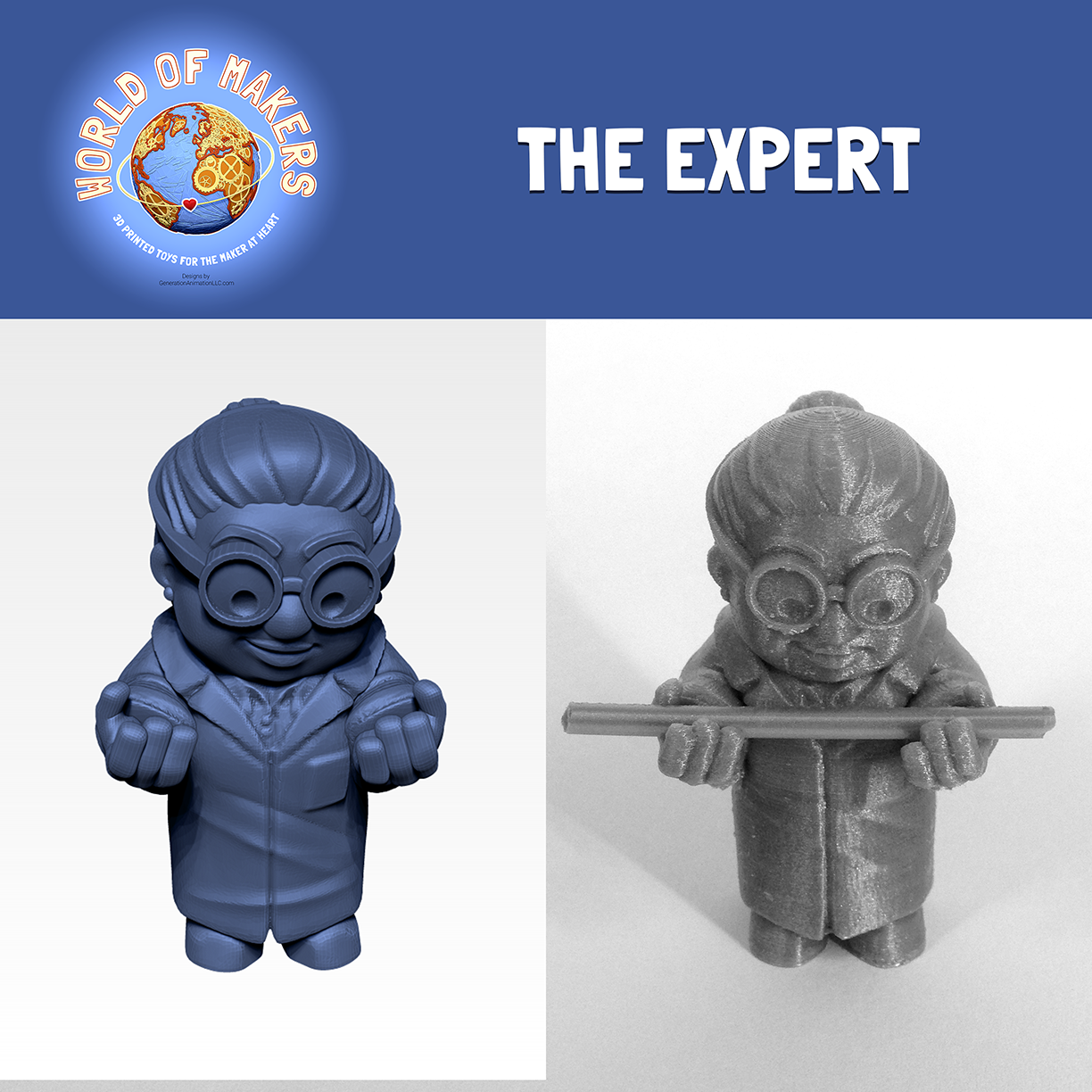 Experte Macher Serie pinshape avatar Charakter Miniatur 3D print model - Mito3D