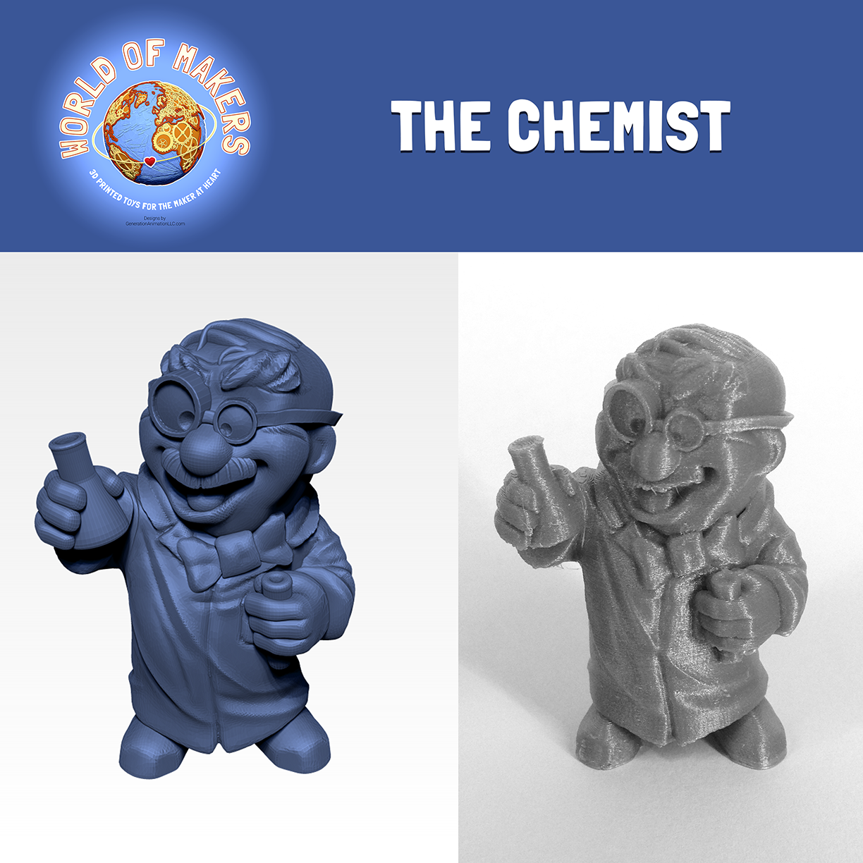 chemist makers series pinshape desk toys miniatures 3D print model - Mito3D