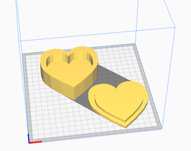 cœur boîte l'amour mère journée forme d'épingle 3d print model - Mito3D