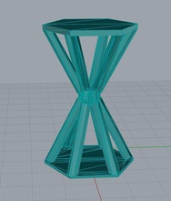 clessidra pinshape low poly progettazione concorso 3d print model - Mito3D
