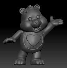 orso cura pinshape 3d stampa per bambini giocattoli design sfida carebear 3d print model - Mito3D