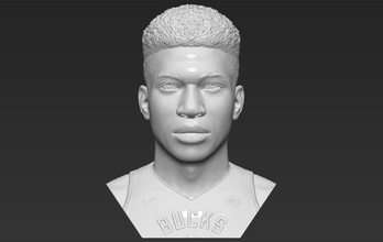 giannis antetokounmpo busto 3d impresión Listo stl obj formatos forma alfiler baloncesto nba James lebron Kobe Bryant Jordán Miguel 3d print model - Mito3D
