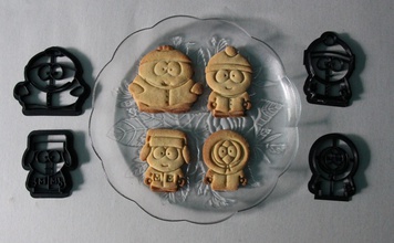 south park cortadores cookie pinshape cortador cookies kenny stan kyle cartman sul southpark 3d print model - Mito3D