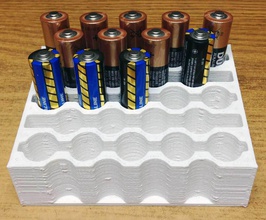 aa 23 suporte bateria telefone parede pinshape monte titular baterias 3d print model - Mito3D