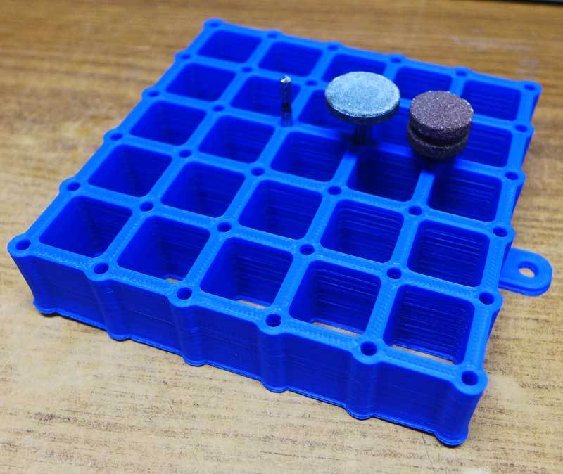 dremel 36 bit holder grid pinshape matrix magnetic bits 3D print model - Mito3D