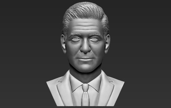 george clooney bust 3d printing ready stl obj formats pinshape de-niro celebrity famous-people actor hollywood movie oscars pacino mel gibson brad pitty pitt di-caprio 3d print model - Mito3D
