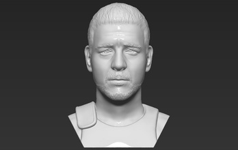 gladiateur Russell Crowe buste 3d impression prêt stl obj formats forme d'épingle personnage célèbres film julius César romain Rome Colisée 3d print model - Mito3D