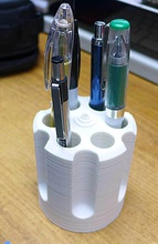 gun Zylinder Stift Stifthalter pinshape Bleistift Halter 6 3d print model - Mito3D