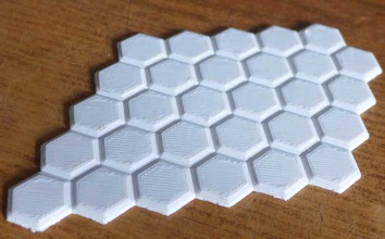 grid hexagons pinshape hexagon hex 3d print model - Mito3D