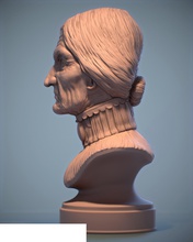 hanté Manoir femelle buste forme d'épingle sculpture disney 3d print model - Mito3D