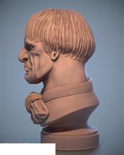 hanté Manoir Masculin buste forme d'épingle sculpture Halloween terreur disney 3d print model - Mito3D