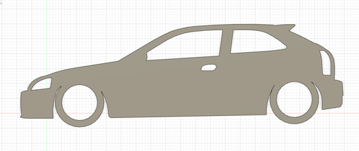 ek cívico llavero forma alfiler vtec 96 00 ek9 Honda Civic honda civic type r 3d print model - Mito3D