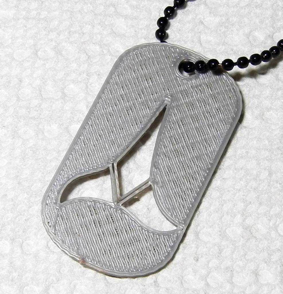 klingon etiqueta perro pinshape trek símbolo estrella joyería dogtag 3D print model - Mito3D