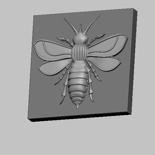 insect 3d stl file pinshape cnc logo bee 3D print model - Mito3D