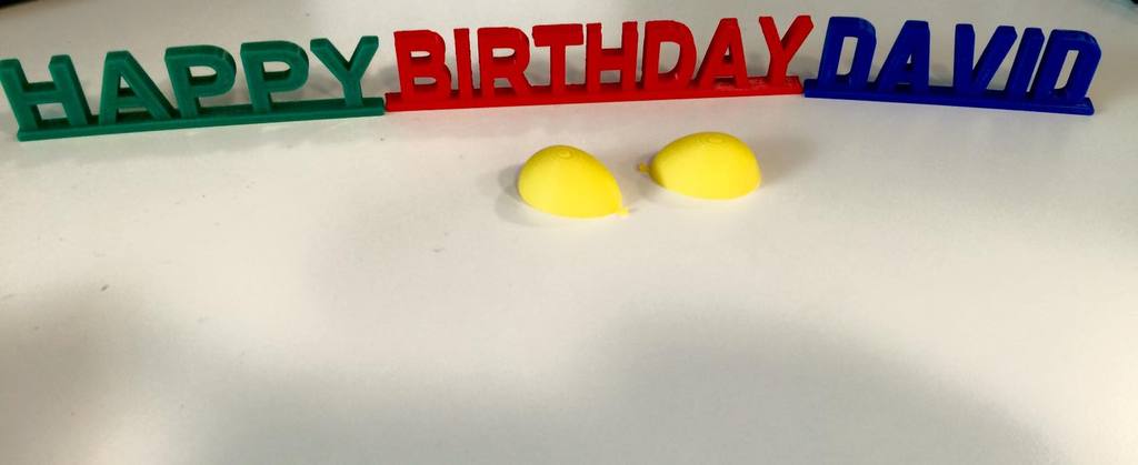 happy birthday sign pinshape 3D print model - Mito3D