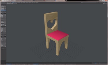 oyuncak sandalye pinshape kalp 3d print model - Mito3D
