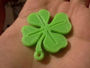 lucky clover porte clés pinshape stpatrick l'irlandais chance trèfle trousseau 3d print model - Mito3D