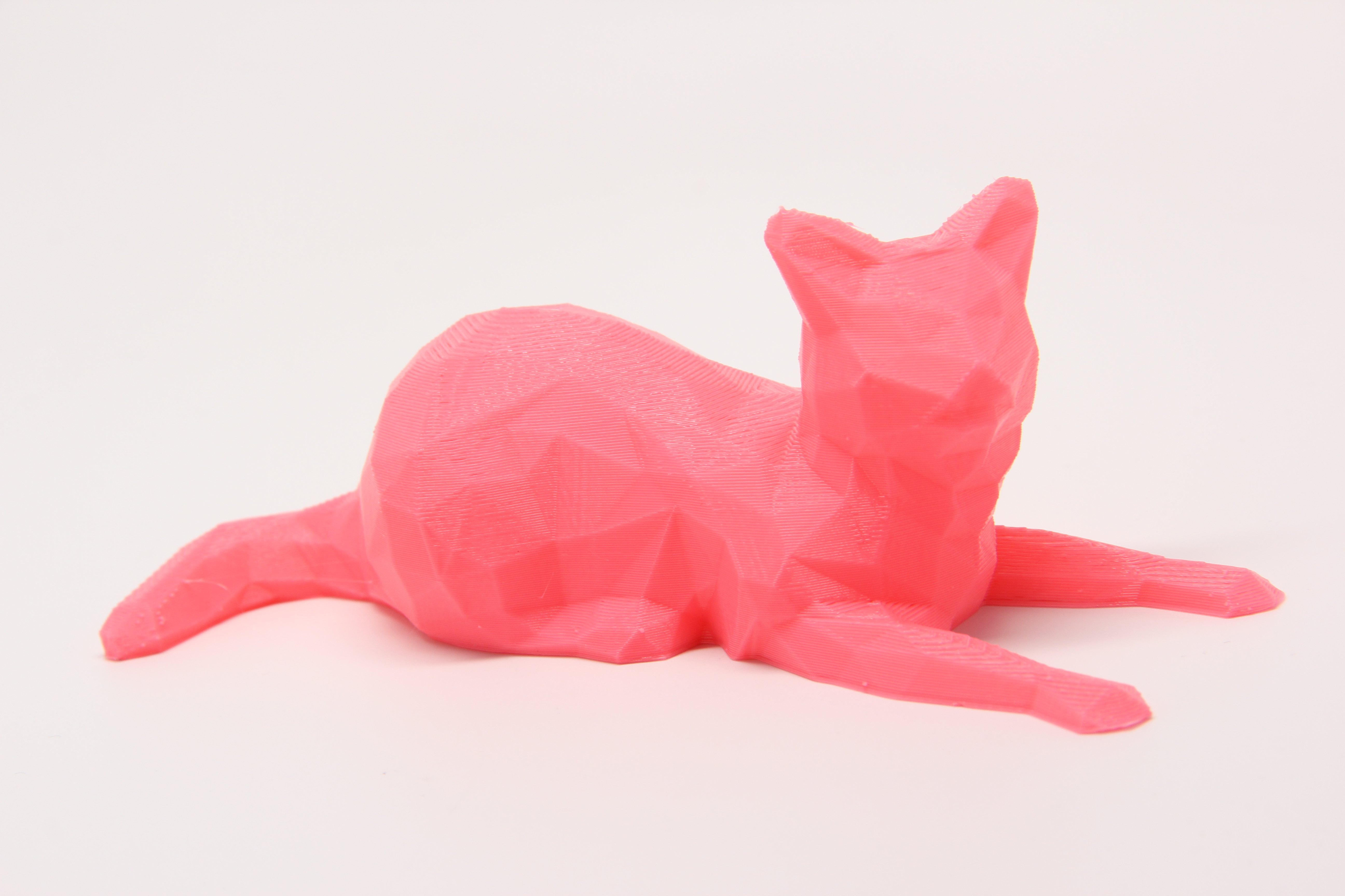 poly cat pinshape low-poly-design-contest faceted kitten 3D print model - Mito3D